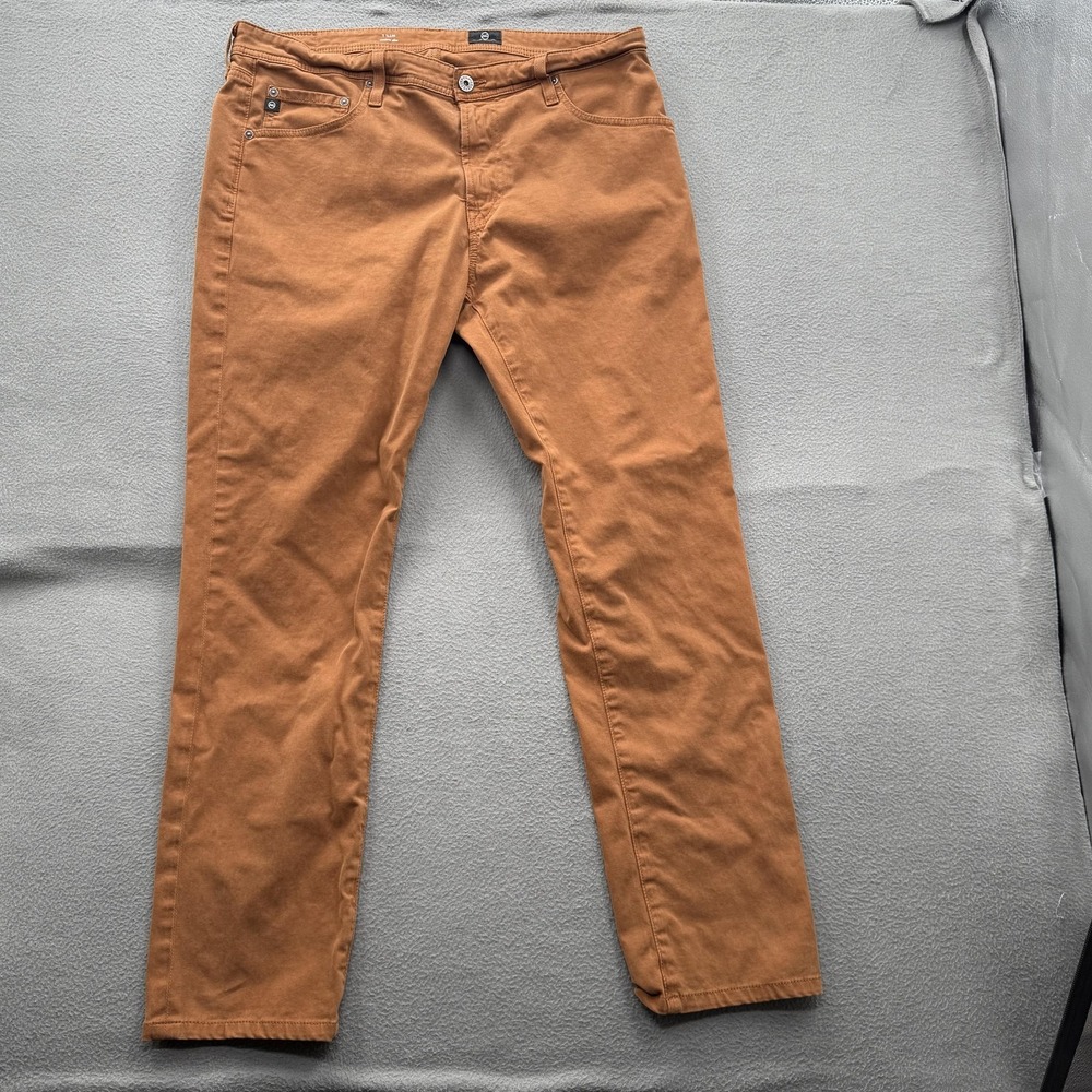 Adriano Goldschmied Pants Mens 36x34 (Fits 36/312) Orange Tellis Modern Slim.